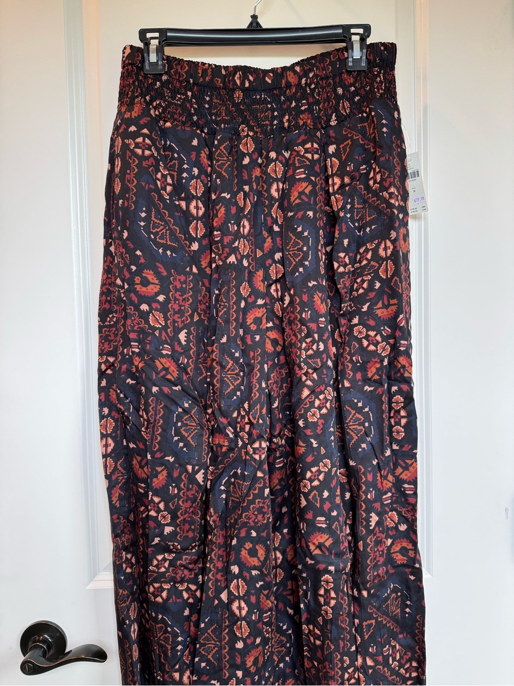 Anthropologie Black and Rust Balloon Leg Pants